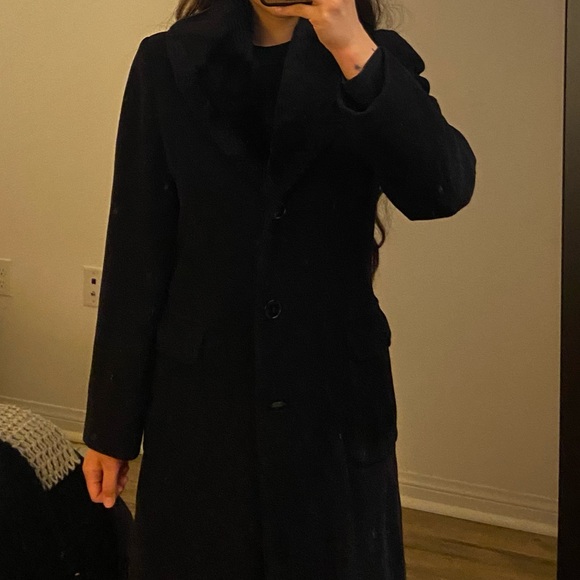 Benetton fur collar coat - Picture 2 of 5